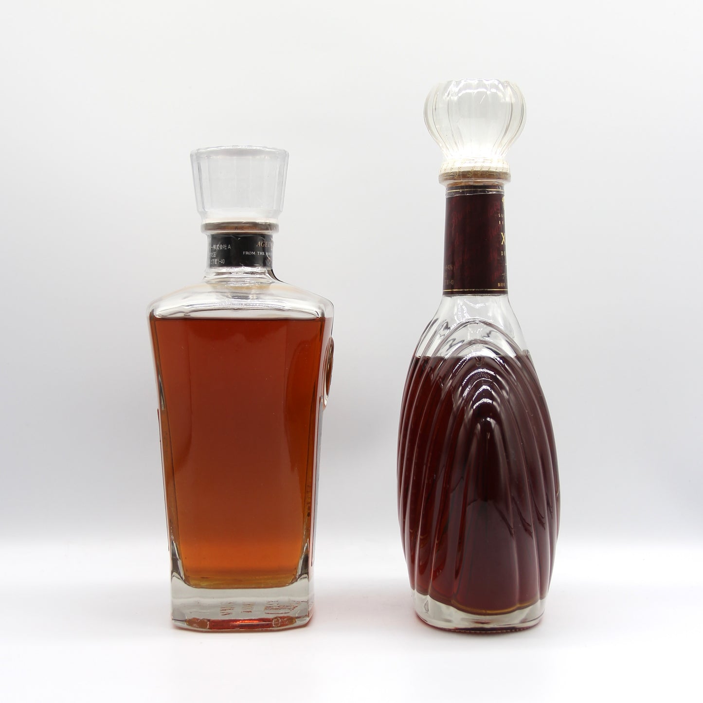 サントリー ウイスキー クレスト 12年 デキャンター 43% 700ml+サントリー ブランデー XO デラックス 40% 700ml 箱付き 2本セット