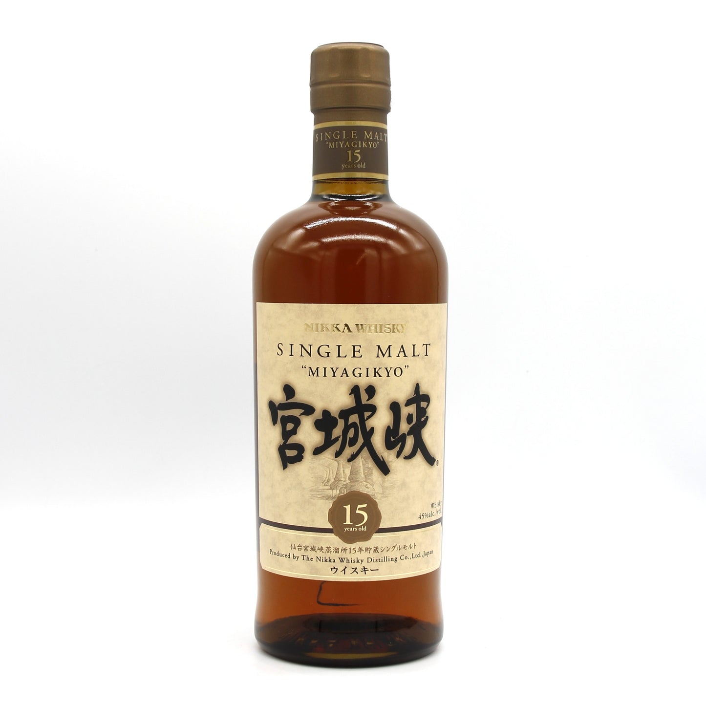 ニッカ ウイスキー シングルモルト 宮城峡 15年 45% 700ml 箱無し