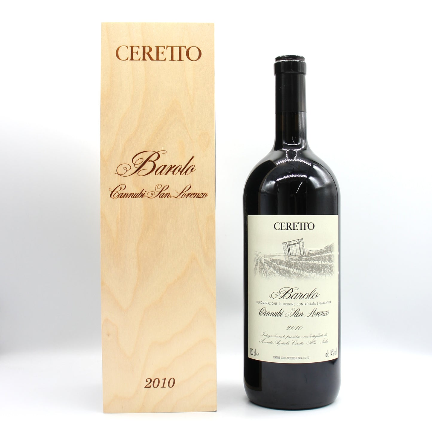 チェレット バローロ カンヌビ サンロレンツォ 2010 赤ワイン 14% 1500ml 箱付き （CERETTO BAROLO CANNUBI SAN LORENZO 2010）