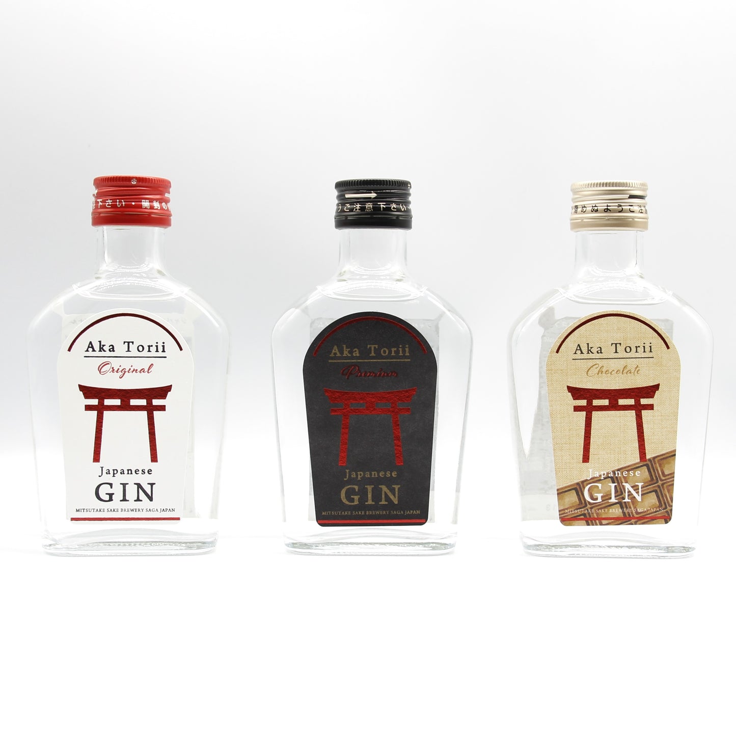光武酒造場 赤鳥居 ジャパニーズ クラフトジン プレミアム オリジナル ショコラ 各200ml 箱無し 飲み比べ ３本セット