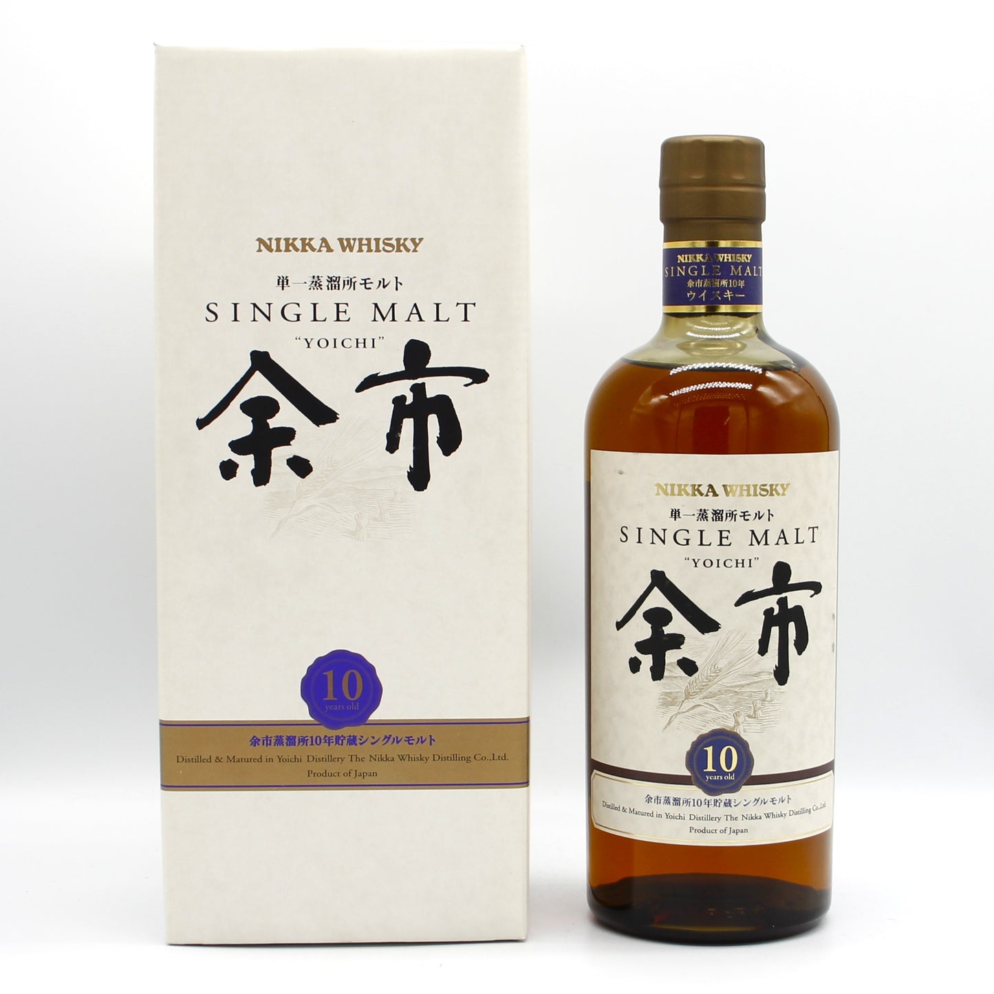 ニッカ ウイスキー シングルモルト 余市10年 旧ボトル 45% 700ml ギフトボックス付き　(１)