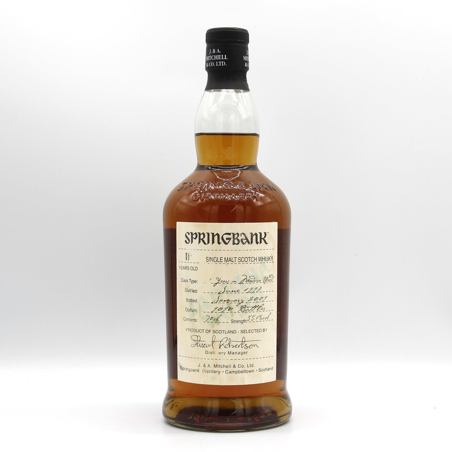SPRINGBANK スプリングバンク 11年 Madeira Wood 1997-2009 シングルモルト スコッチ ウイスキー  55.1% 700ml 箱無し