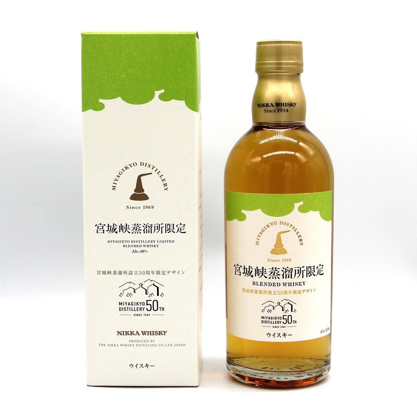 ニッカ ウイスキー 宮城峡蒸留所限定 ブレンデッドウイスキー 40％ 500ml 箱付き ※宮城峡蒸留所設立50周年限定デザイン