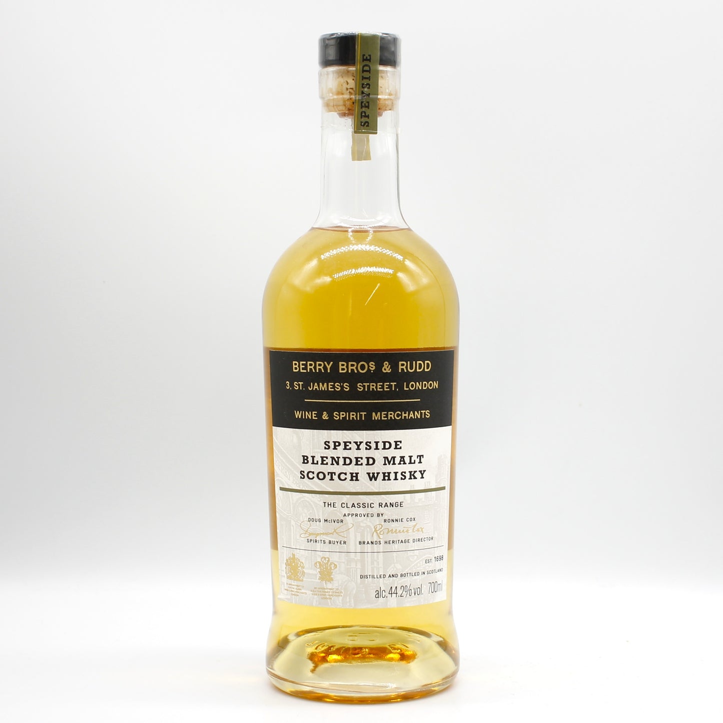 Berry Bros & Rudd ベリー・ブラザーズ&ラッド スペイサイド ブレンデッドモルト スコッチ ウイスキー THE CLASSIC RANGE 44.2% 700ml 箱無し