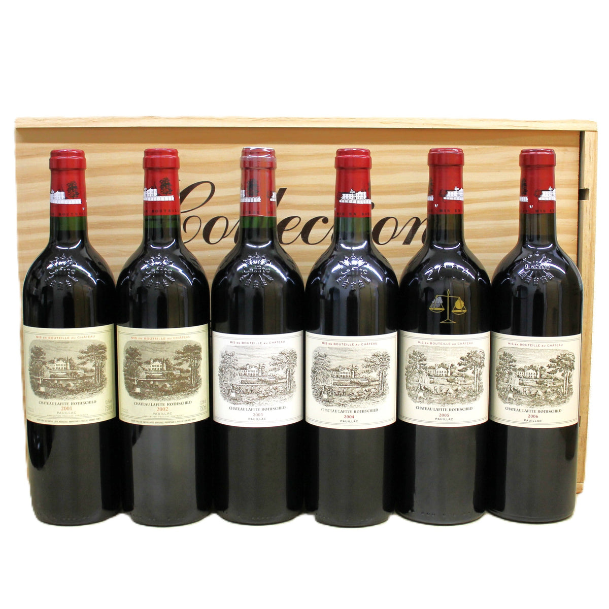 シャトー・ラフィット・ロートシルト ロスチャイルド CHATEAU LAFITE ROTHSCHILD 2001 - 2018 赤ワイン 750ml 18本セット 木箱付き