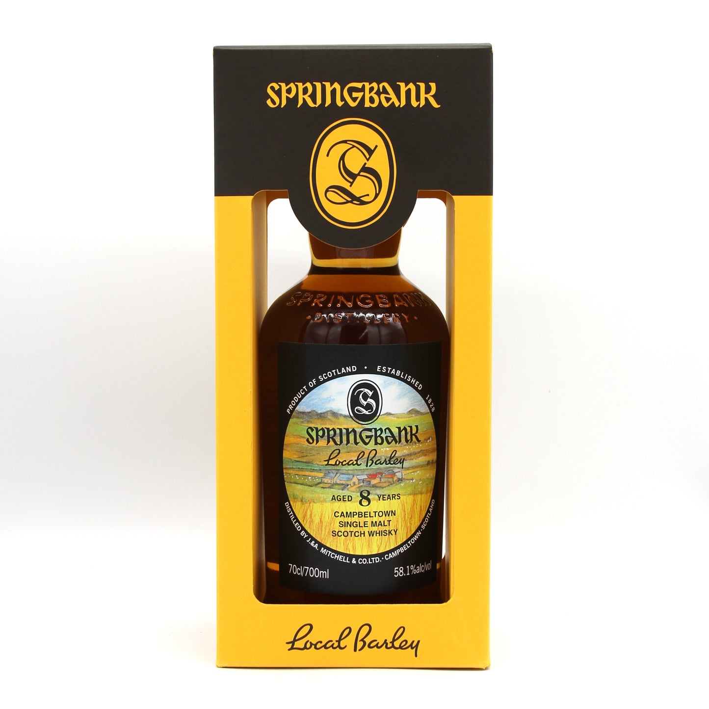 SPRINGBANK スプリングバンク ローカルバーレー 8年 シングルモルト スコッチ ウイスキー 58.1％ 700ml 箱付き