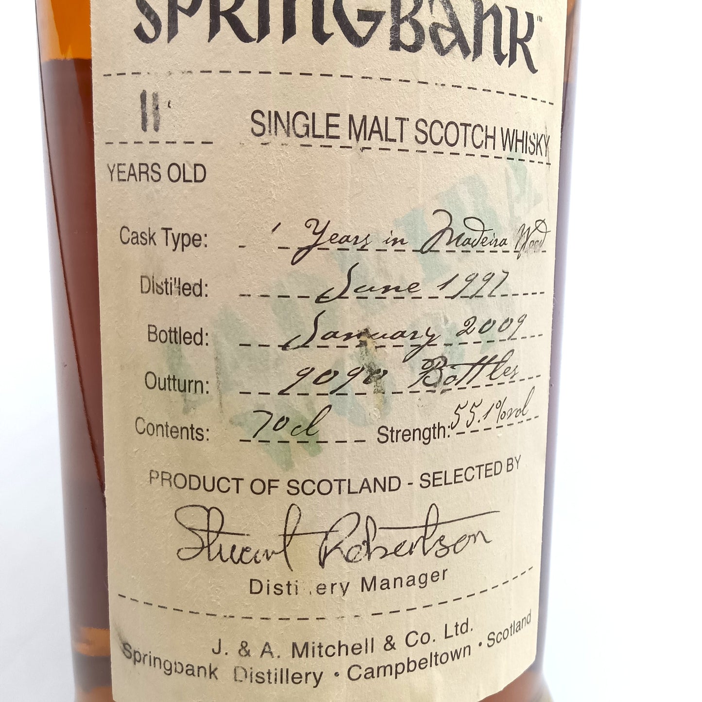 SPRINGBANK スプリングバンク 11年 Madeira Wood 1997-2009 シングルモルト スコッチ ウイスキー  55.1% 700ml 箱無し