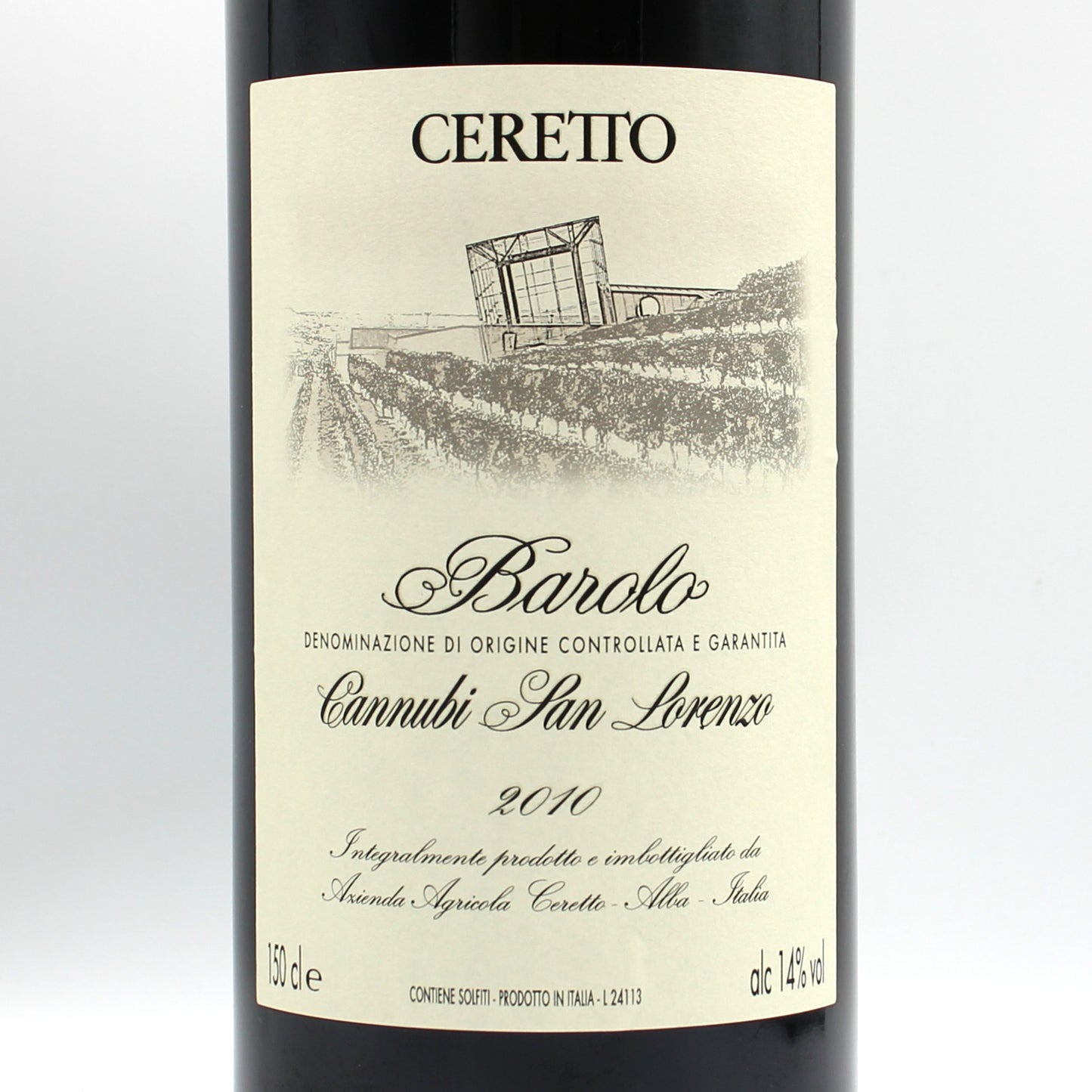 チェレット バローロ カンヌビ サンロレンツォ 2010 赤ワイン 14% 1500ml 箱付き （CERETTO BAROLO CANNUBI SAN LORENZO 2010）