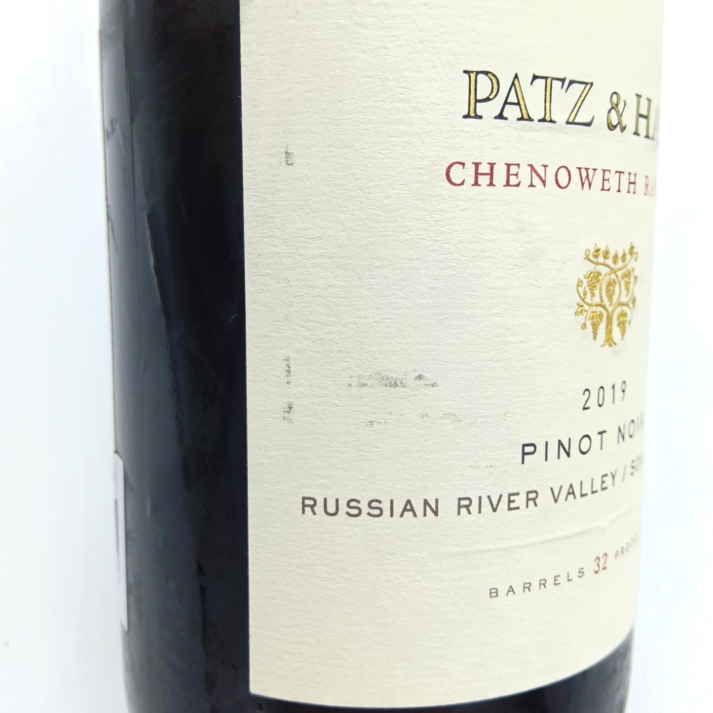 パッツ・アンド・ホール チェノウェース・ランチ ピノ・ノワール 2019 赤ワイン 14.5% 750ml 箱無し（Patz & Hall Chenoweth Ranch Pinot Noir 2019） ※ラベル難有