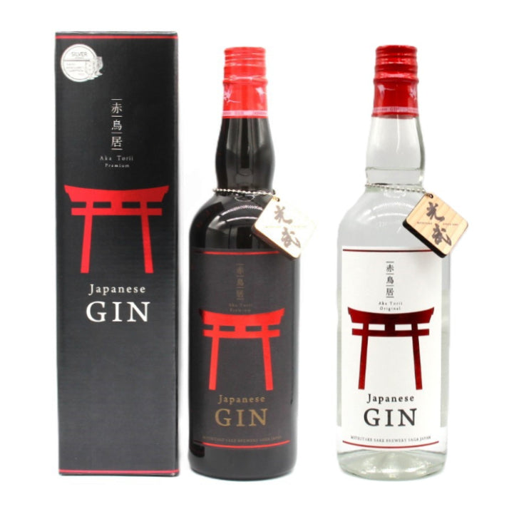 光武酒造場 赤鳥居 オリジナル ジャパニーズクラフトジン 45% 700ml 箱無し+赤鳥居 プレミアム ジャパニーズクラフトジン 45% 700ml 箱付き 飲み比べ 2本セット