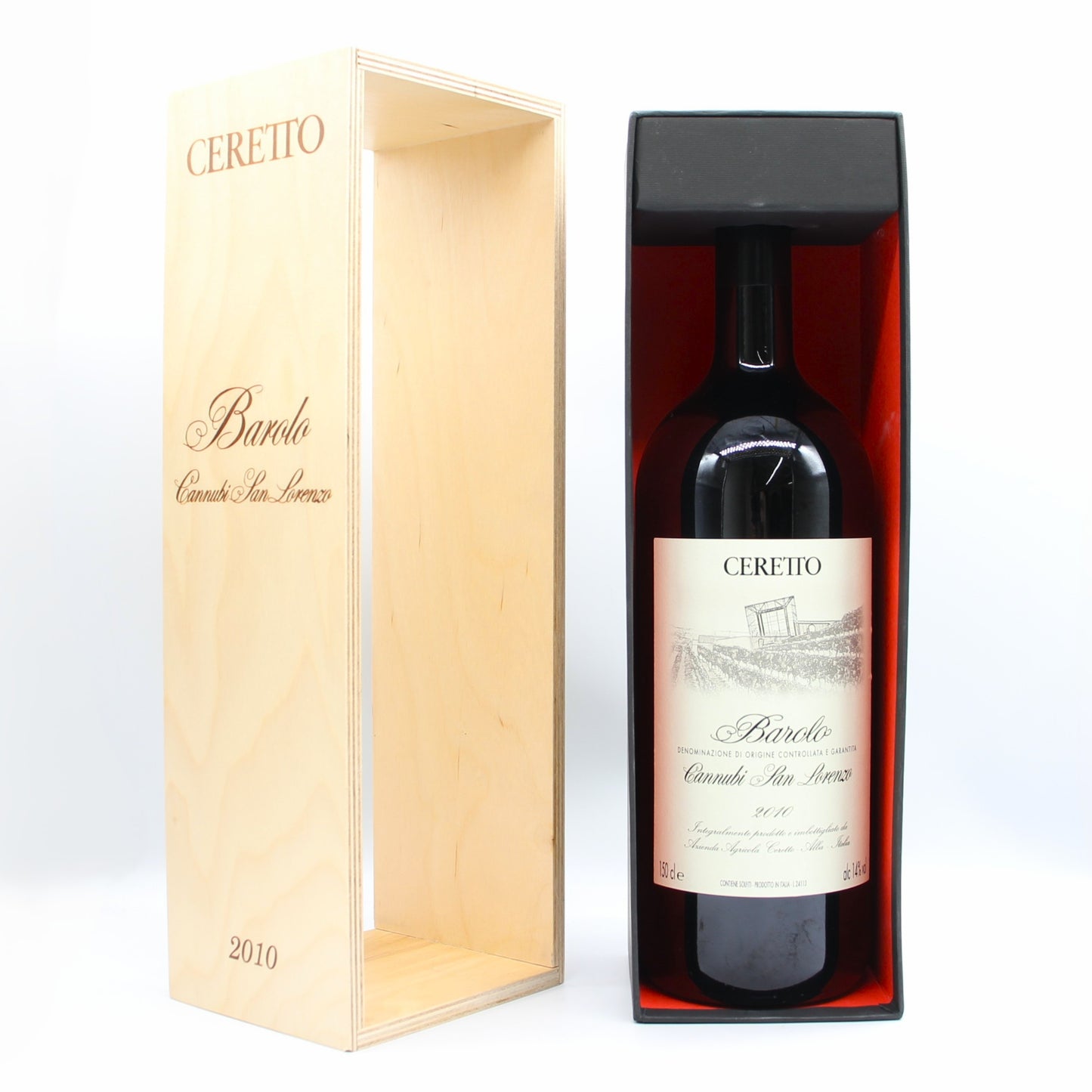 チェレット バローロ カンヌビ サンロレンツォ 2010 赤ワイン 14% 1500ml 箱付き （CERETTO BAROLO CANNUBI SAN LORENZO 2010）