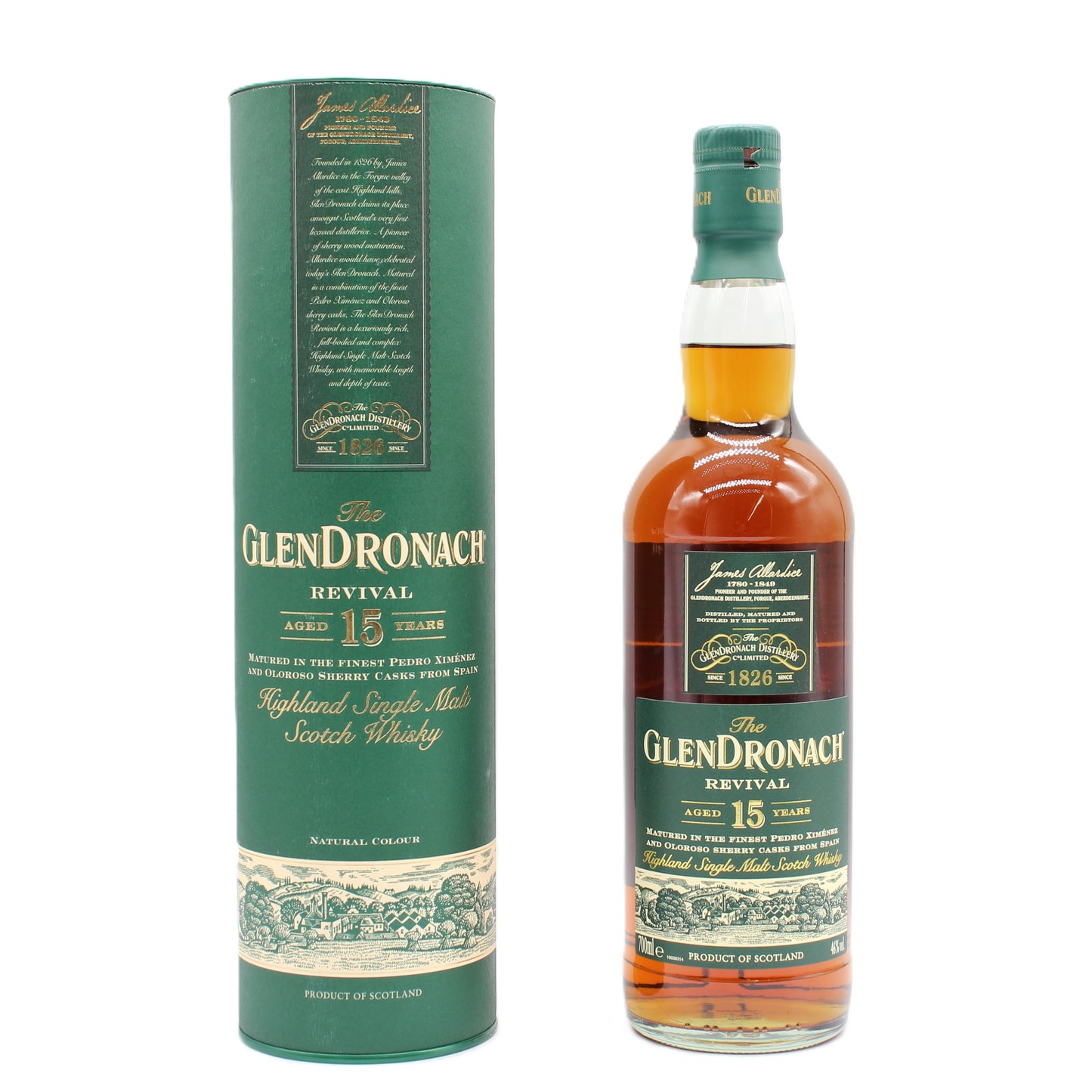 グレンドロナック リバイバル 15年 Glendronach REVIVAL 15YearsOld シングルモルト スコッチウイスキー 46％ 700ml 箱付き