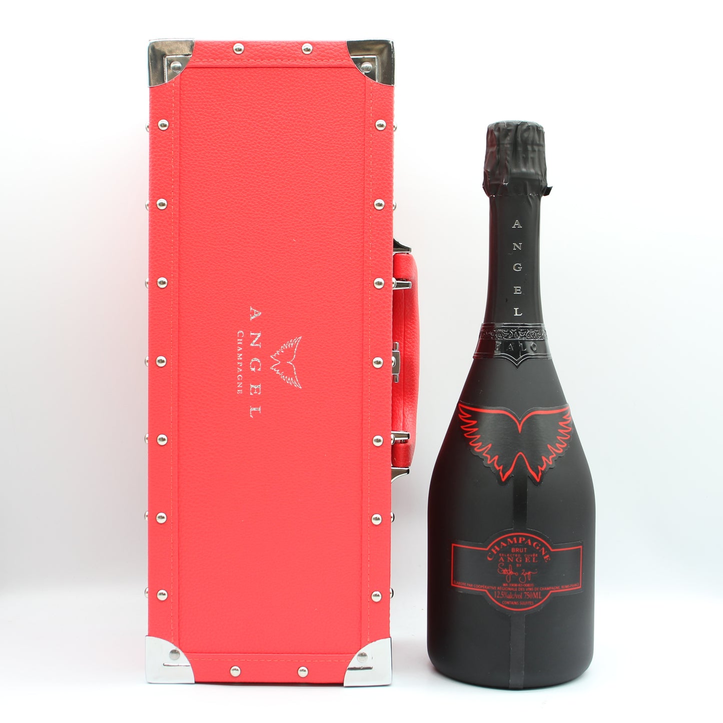 エンジェル シャンパーニュ NV ブリュット ヘイロー レッド シャンパン 12.5% 750ml 箱付き (ANGEL CHAMPAGNE NV Brut Halo Red)