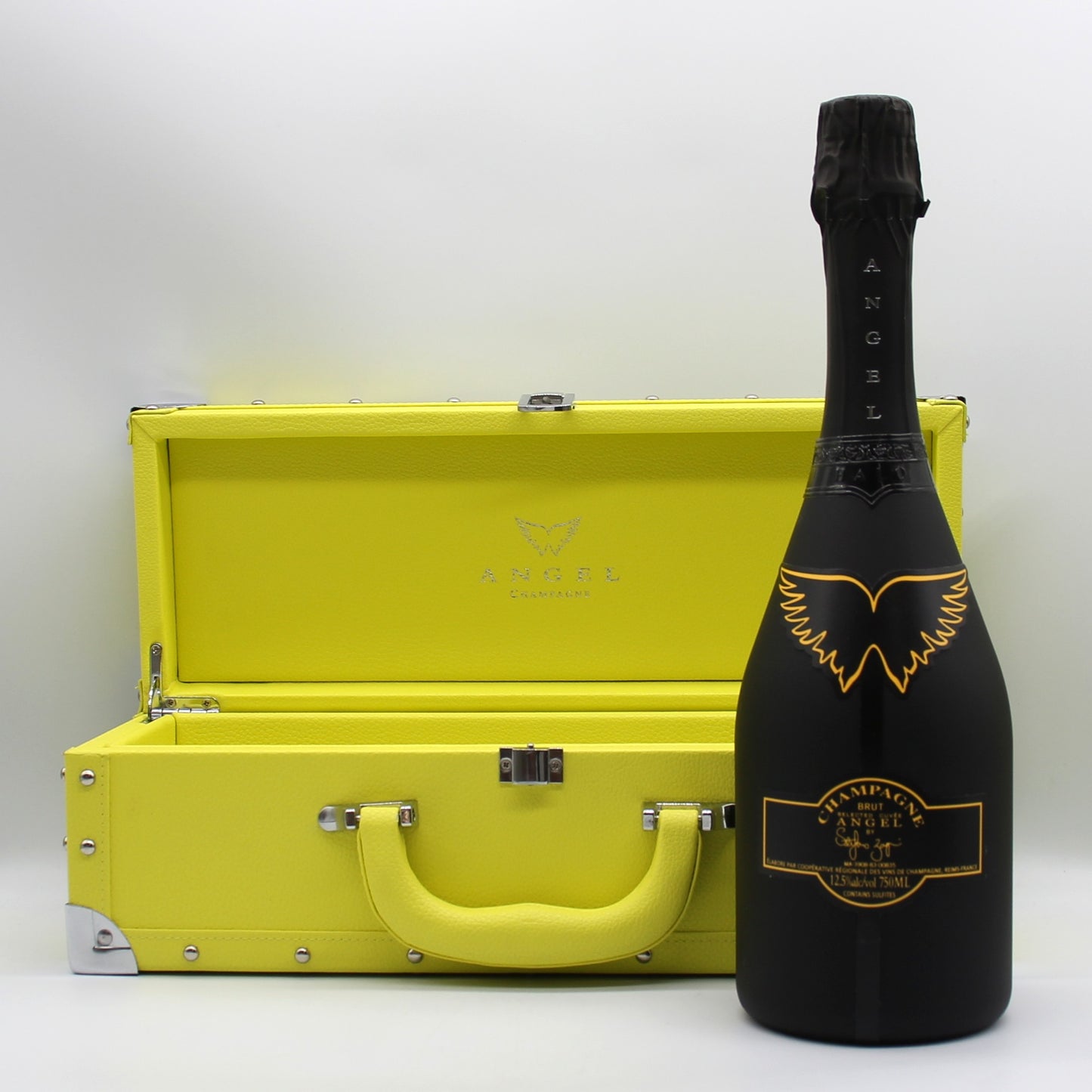 エンジェル シャンパーニュ NV ブリュット ヘイロー イエロー シャンパン 12.5% 750ml 箱付き (ANGEL CHAMPAGNE NV Brut Halo Yellow) ※難有