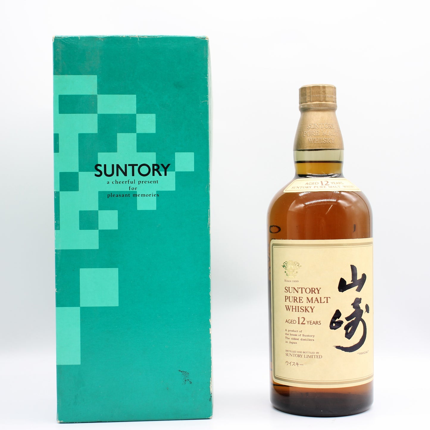 サントリー ピュアモルト ウイスキー 山崎12年 旧ボトル 金花 43% 750ml 箱付き （1）