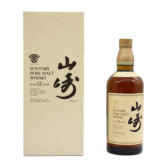 サントリー ピュアモルト ウイスキー 山崎12年 旧ボトル 金花 43% 750ml 箱付き（4）