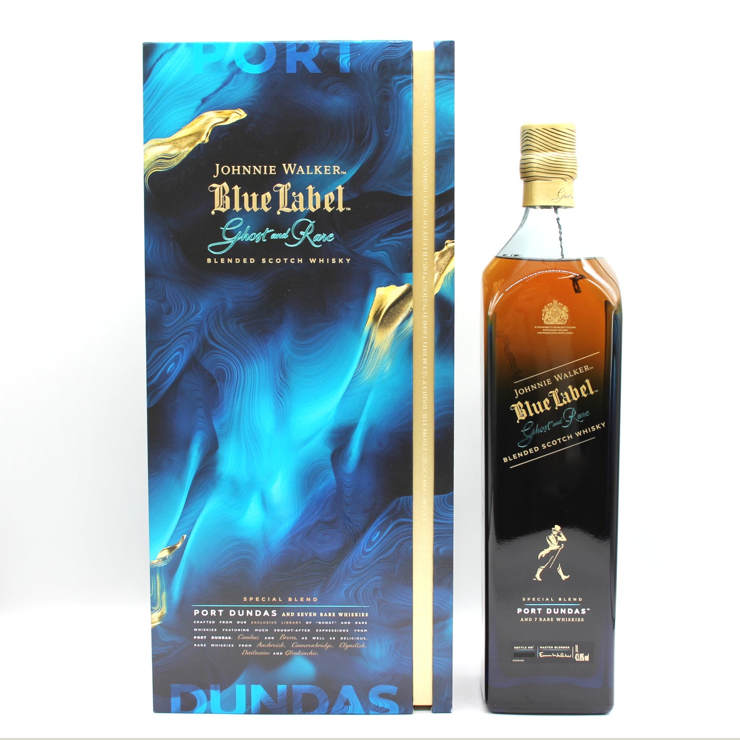 ジョニーウォーカー ブルーラベル ゴースト＆レア ポートダンダス JOHNNIE WALKER BLUE LABEL PORT DUNDAS ブレンデッド スコッチ ウイスキー 43.8% 1000ml 箱付き
