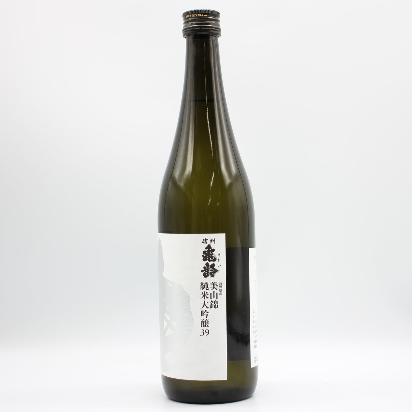 岡崎酒造 信州亀齢 長野県産 美山錦 純米大吟醸39 日本酒 15％ 720ml 箱無し（2026年1月製造）