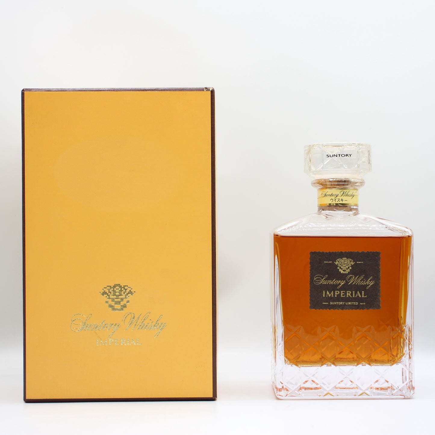 サントリー インペリアル カガミクリスタル SUNTORY IMPERIAL ウイスキー 43% 600ml 箱付き (1)
