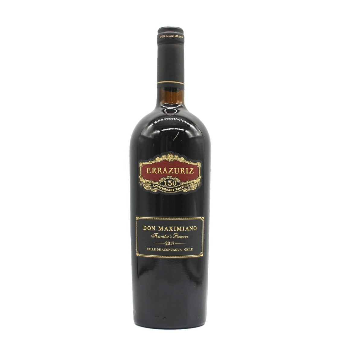 エラスリス・ドン・マキシミアーノ・ファウンダーズ・レゼルヴ 150周年記念ボトル 2017年 赤ワイン 14% 750ml 箱無し (Errazuriz Don Maximiano Founder's Reserve)