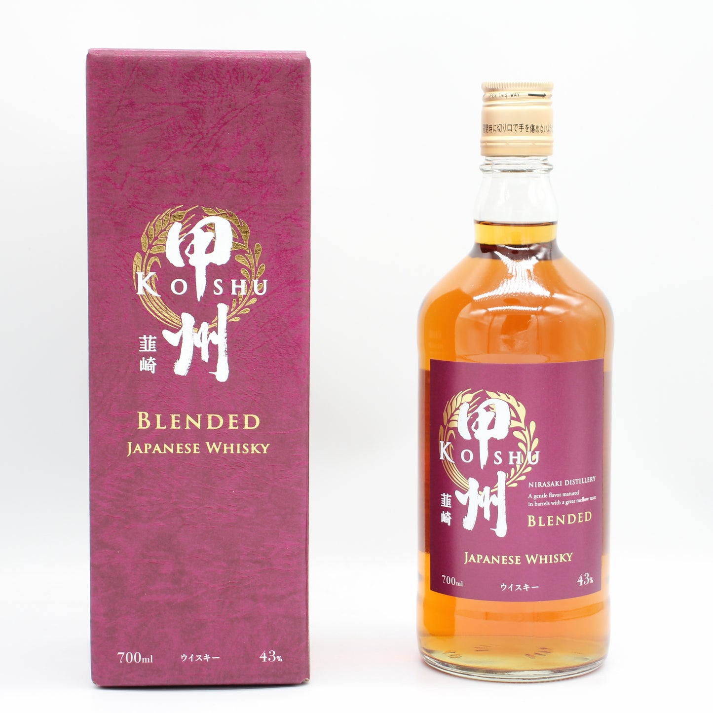 富永貿易株式会社 甲州韮崎  ジャパニーズウイスキー ブレンデッド 43% 700ml 箱付き