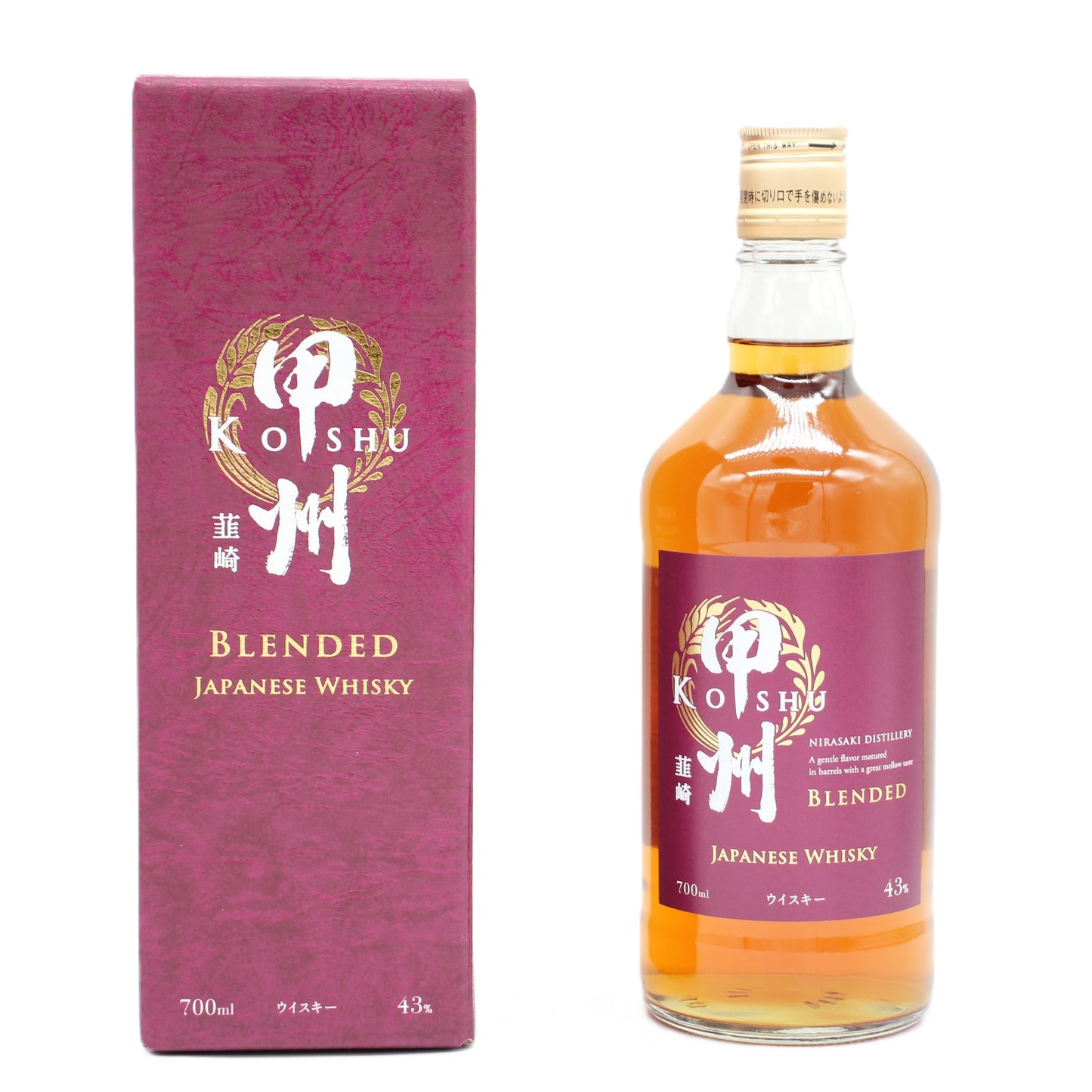 富永貿易株式会社 甲州韮崎  ジャパニーズウイスキー ブレンデッド 43% 700ml 箱付き
