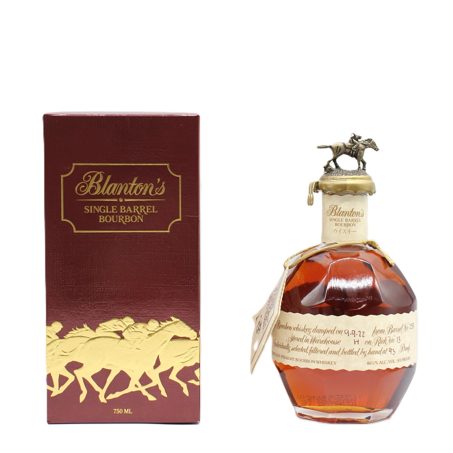 ブラントン シングルバレル バーボン Blanton's SINGLE BARREL BOURBON 46.5% 750ml 箱付き ※難有