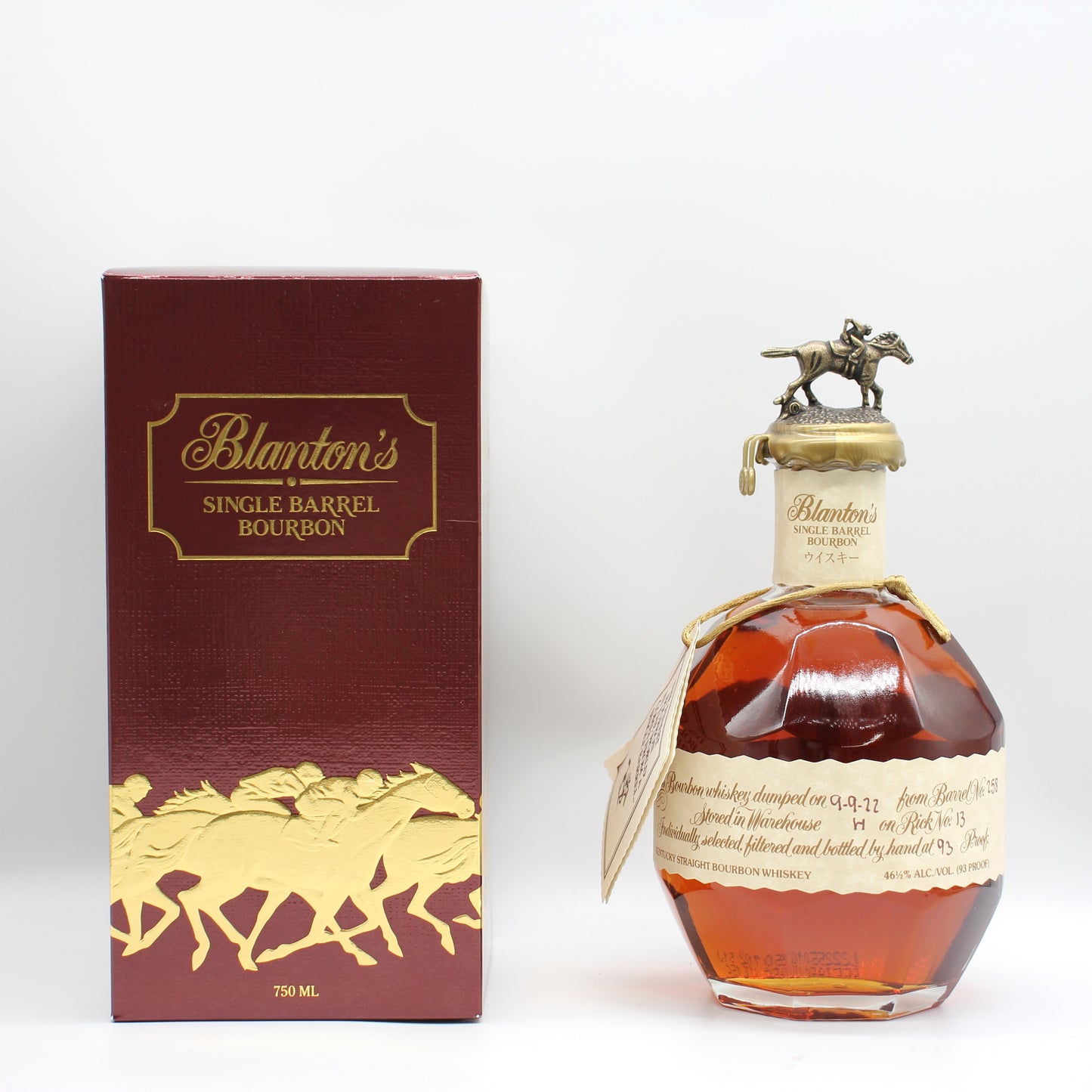 ブラントン シングルバレル バーボン Blanton's SINGLE BARREL BOURBON 46.5% 750ml 箱付き ※難有