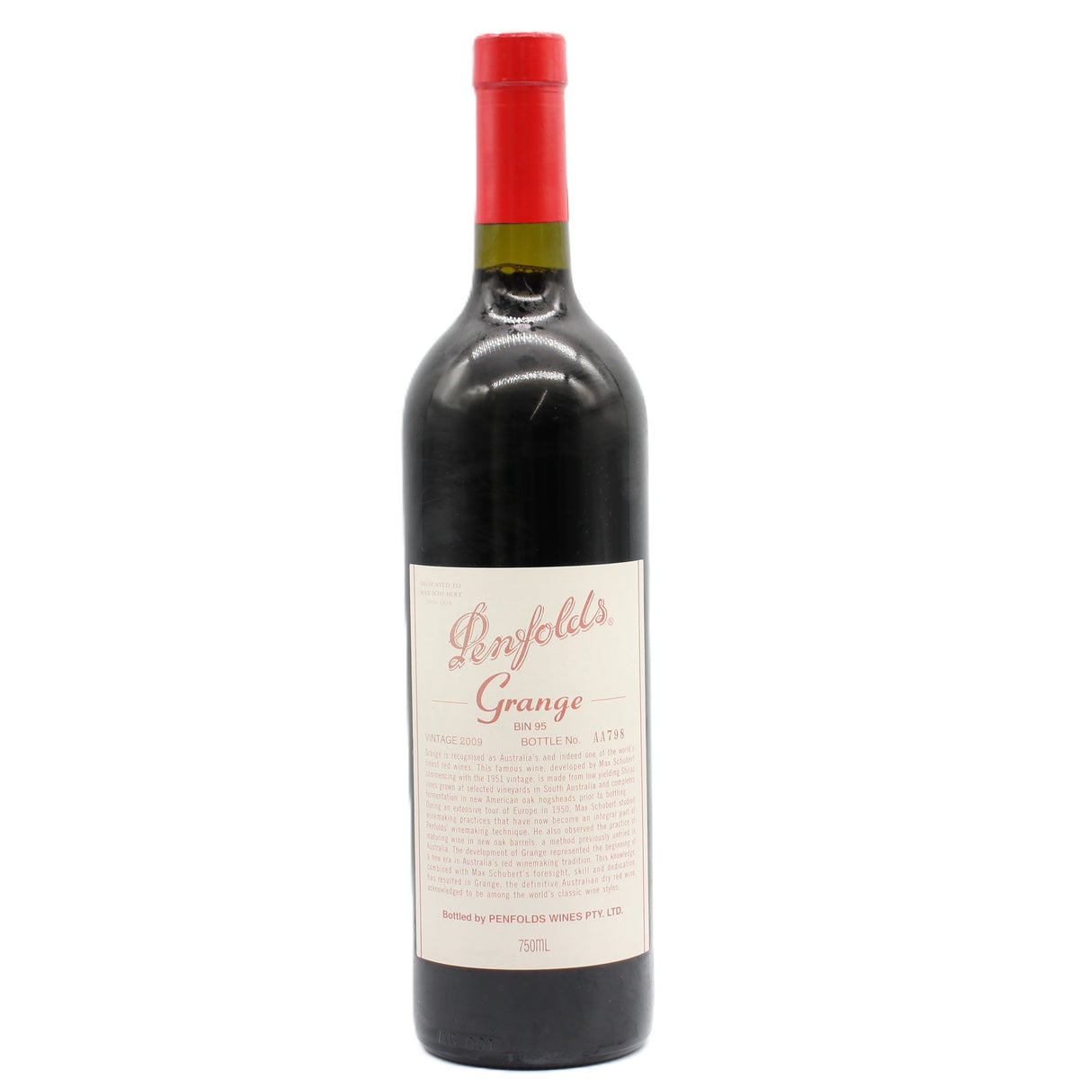 ペンフォールズ グランジ BIN95 2009 赤ワイン 14.5% 750ml 箱無し (Penfolds Grange BIN95 2009)