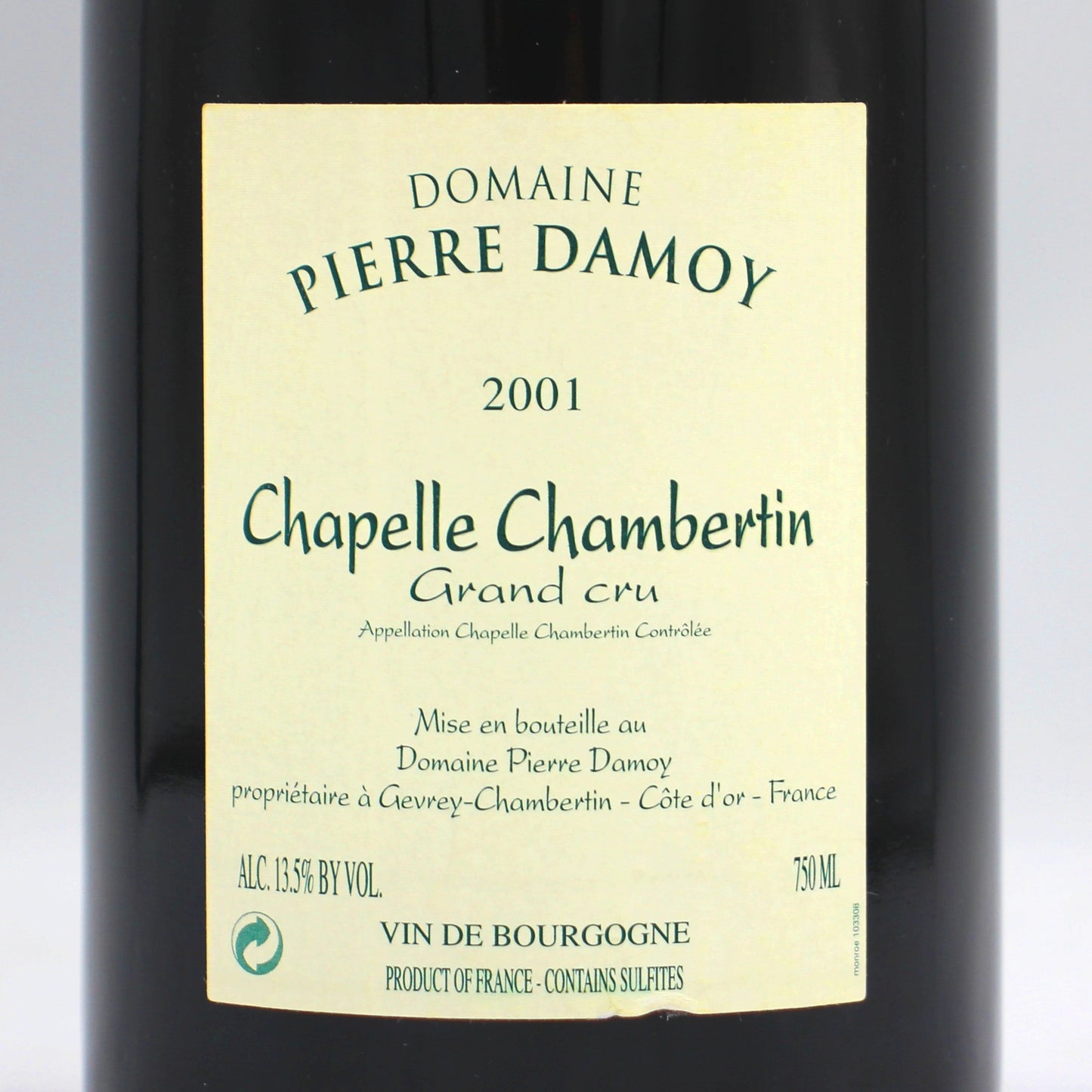 ドメーヌ ピエール ダモワ シャペル・シャンベルタン・グラン・クリュ 2001 赤ワイン 13.5% 750ml 箱無し（Domaine Pierre Damoy Chapelle-Chambertin 2001）
