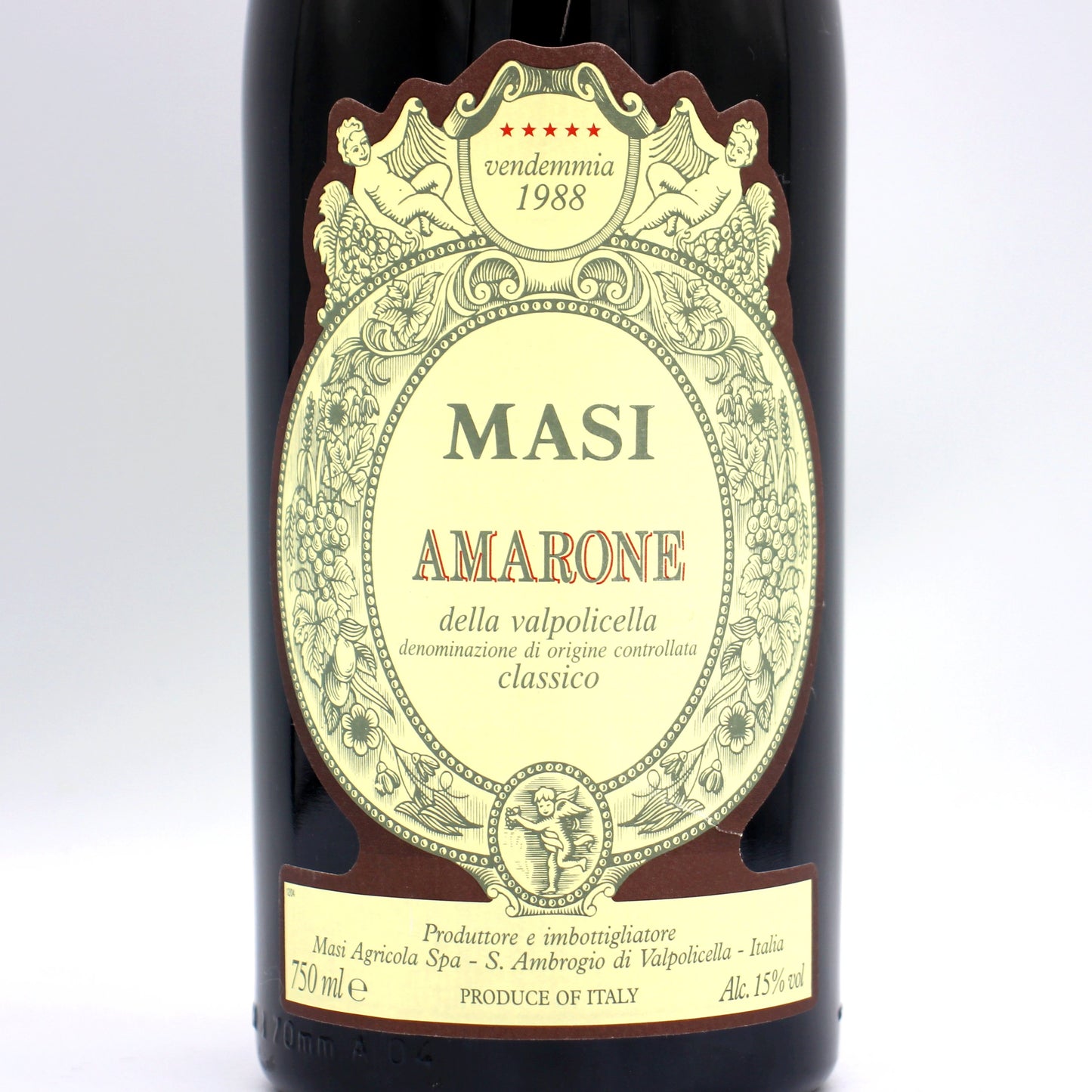 マァジ アマローネ デッラ ヴァルポリチェッラ クラッシコ 1988 赤ワイン 15% 750ml 箱無し (MASI AMARONE DELLA VALPOLICELLA 1988)