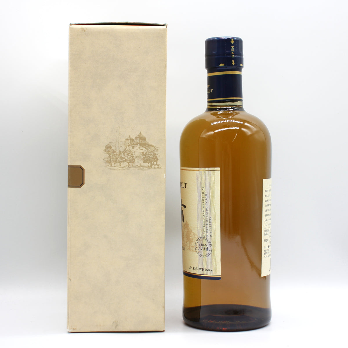 ニッカ ウイスキー シングルモルト 余市 45% 700ml 箱付き ※難有（2）