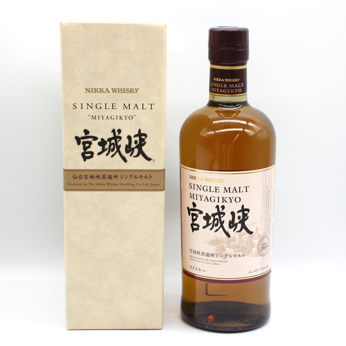 ニッカ ウイスキー シングルモルト 宮城峡 45% 700ml 箱付き ※