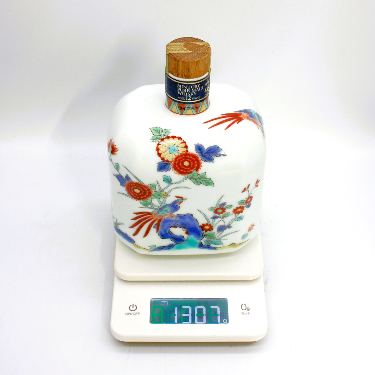 サントリー ピュアモルトウイスキー 山崎12年 有田焼 陶器ボトル 43％ 600ml 箱無し ※難有