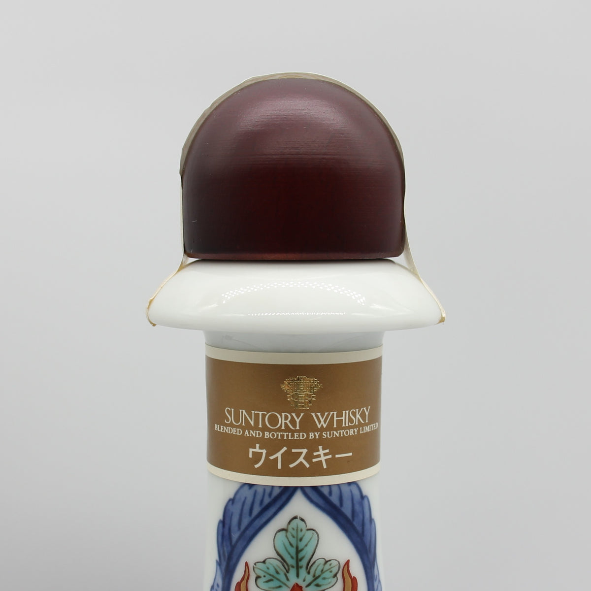 サントリー スペシャルボトルコレクション 特製ウイスキー 有田焼 染錦 「 福寿 」 文乳首徳利瓶 陶器ボトル 43% 600ml 箱付き
