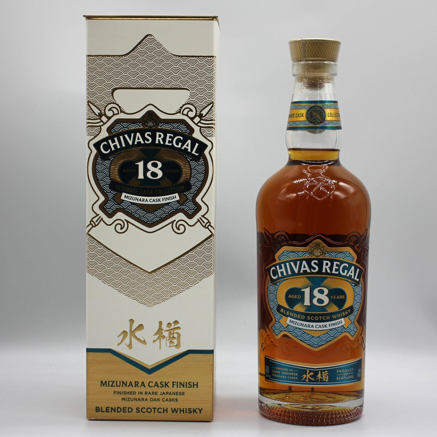 シーバスリーガル 18年 ミズナラカスク フィニッシュ CHIVAS REGAL 18 MIZUNARA CASK FINISH ブレンデッド スコッチ ウイスキー 43% 700ml 箱付き