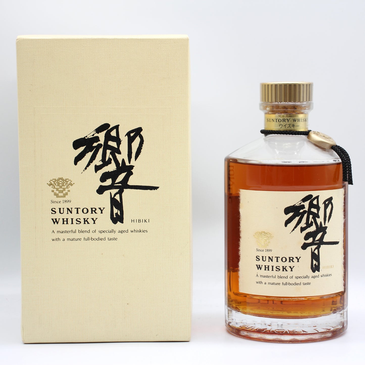 サントリー ウイスキー 響 旧ラベル 裏ゴールド 金キャップ 金花 43% 700ml 箱付き（4）