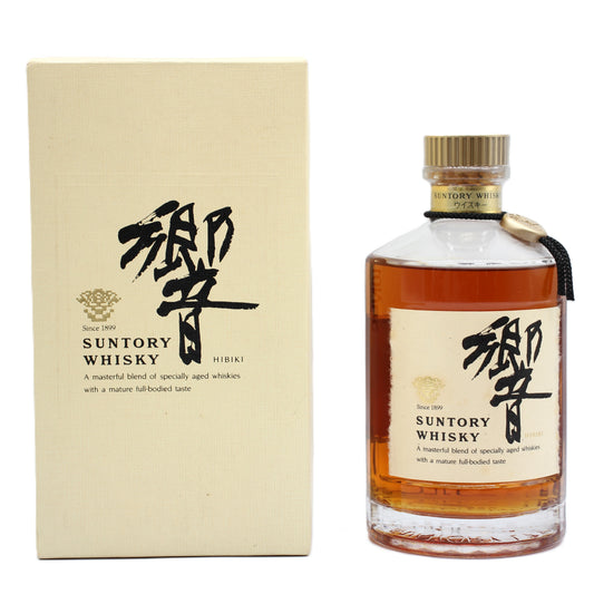 サントリー ウイスキー 響 旧ラベル 裏ゴールド 金キャップ 金花 43% 700ml 箱付き（4）