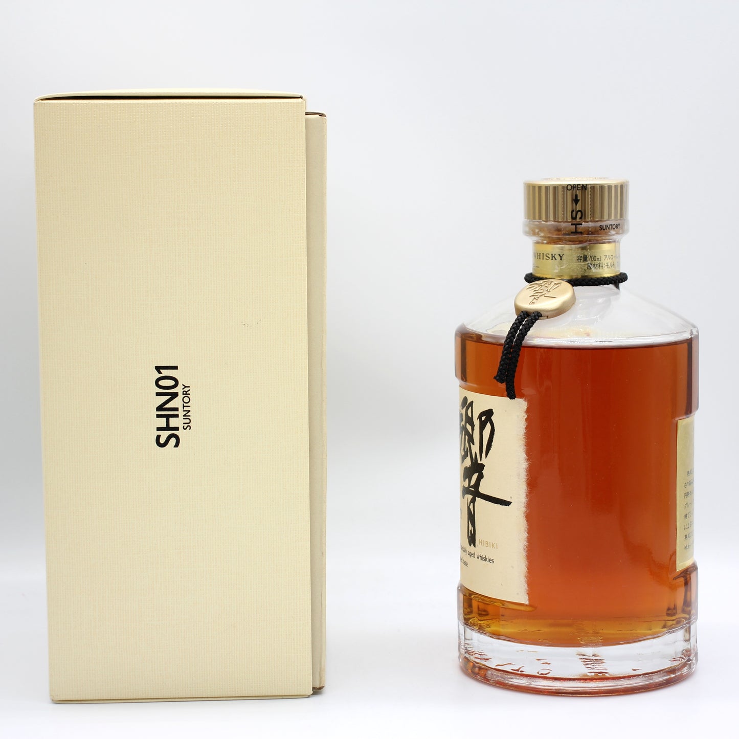 サントリー ウイスキー 響 旧ラベル 裏ゴールド 金キャップ 金花 43% 700ml 箱付き（4）