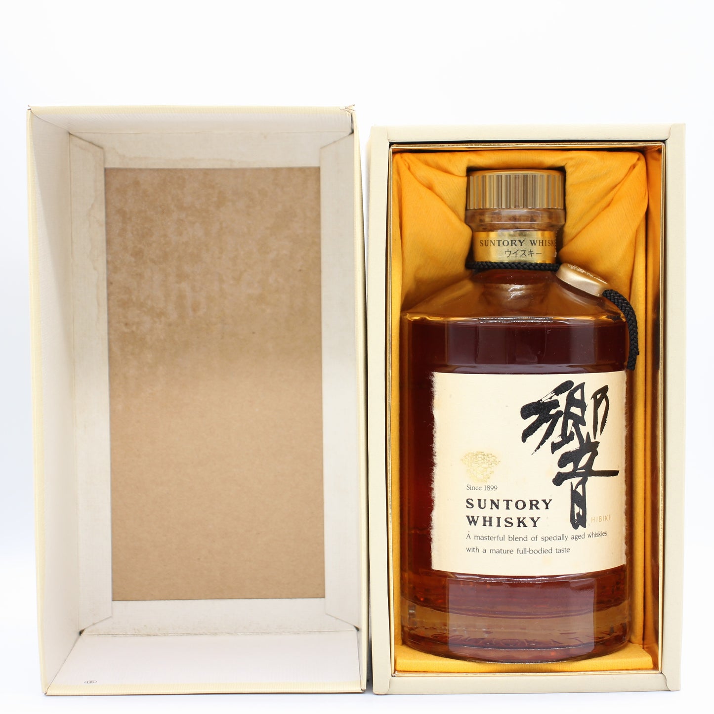 サントリー ウイスキー 響 旧ラベル 裏ゴールド 金キャップ 金花 43% 700ml 箱付き（4）