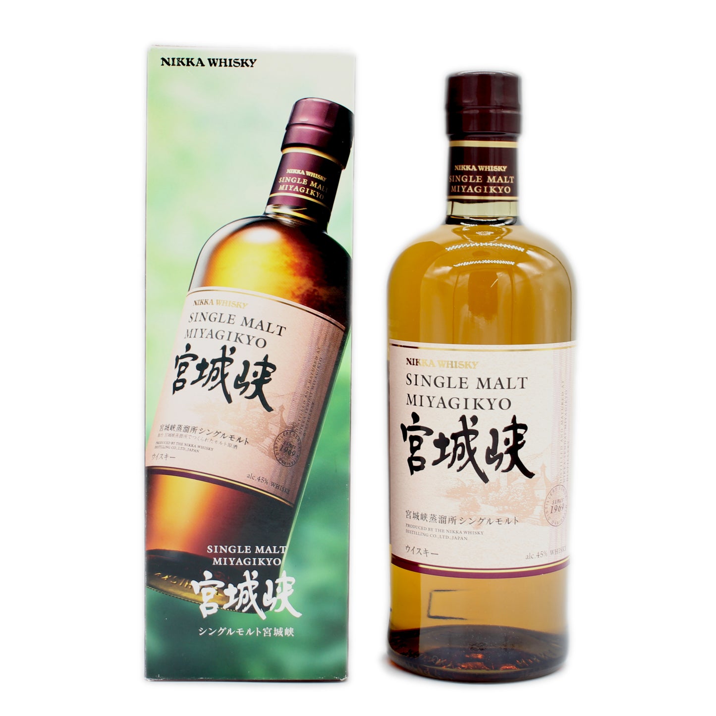 ニッカ ウイスキー シングルモルト 宮城峡 45% 700ml 箱付き ※難有