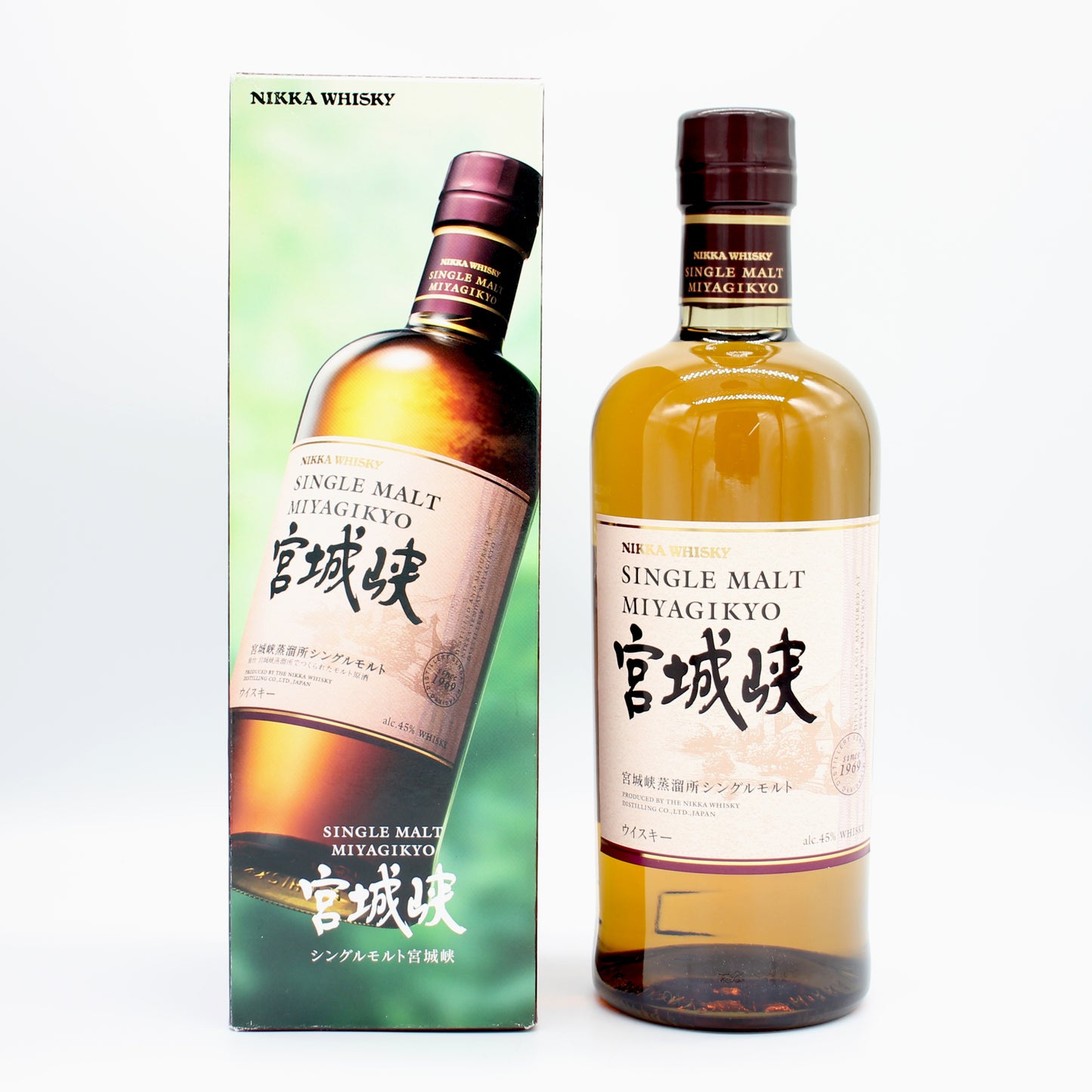 ニッカ ウイスキー シングルモルト 宮城峡 45% 700ml 箱付き ※難有