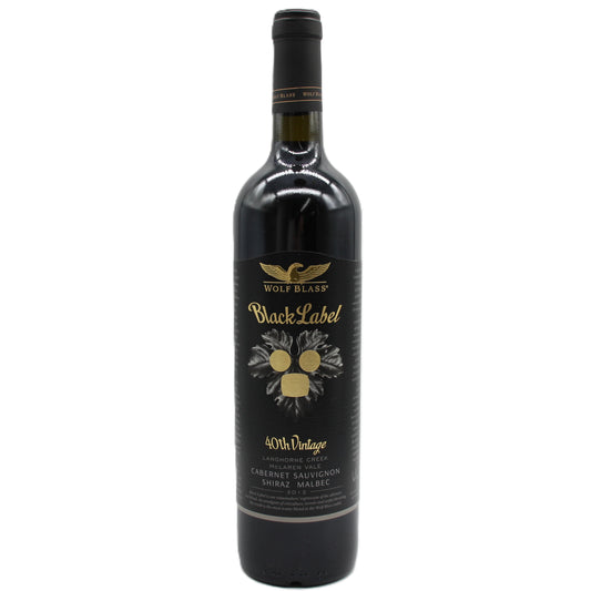 Wolf Blass ブラックラベル 2012 40周年記念 赤ワイン 14.5% 750ml 箱無し (Wolf Black Label CABERNET SAUVIGNON SHIRAZ MALBEC 2012)