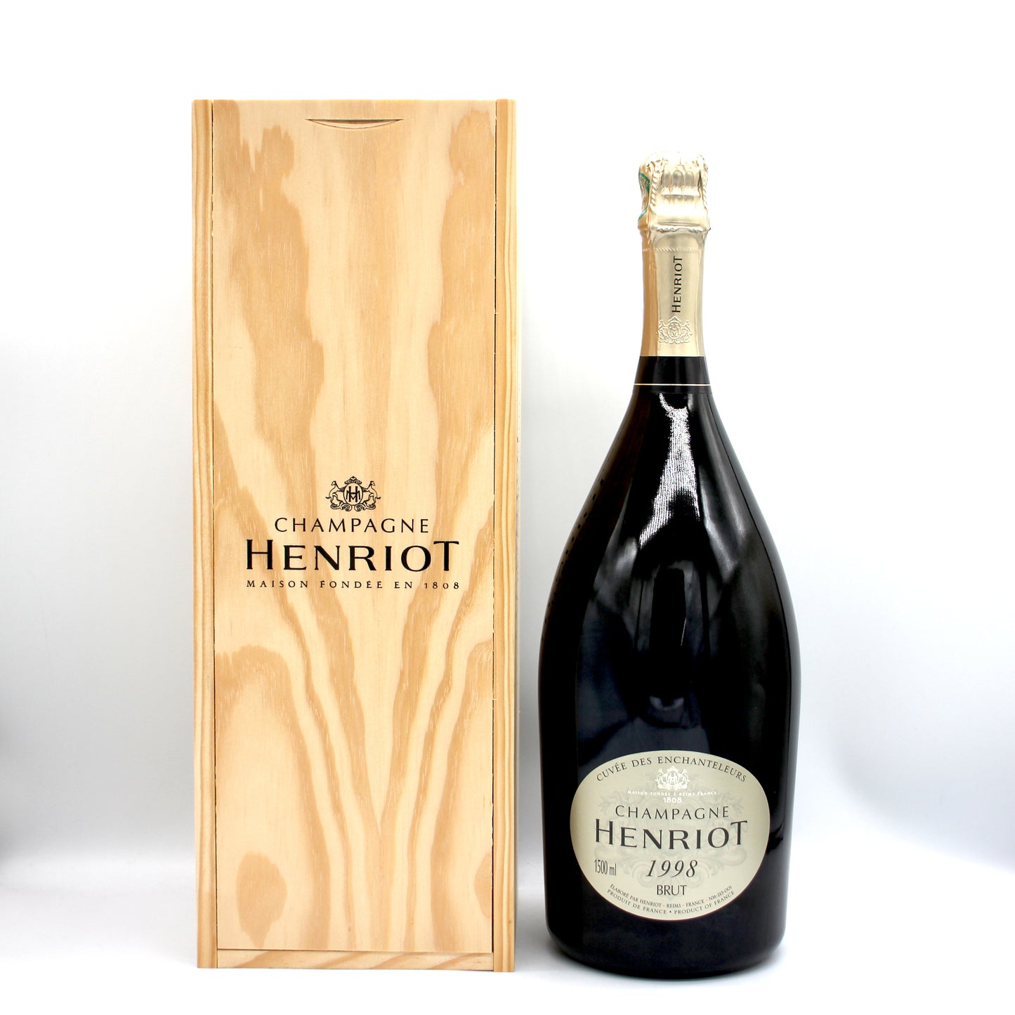 アンリオ キュヴェ・デ・アンシャンテルール シャンパーニュ ブリュット 1998 シャンパン 12% 1500ml 木箱付き (CUVEE DES ENCHANTELEURS HENRIOT CHAMPAGNE BRUT 1998)
