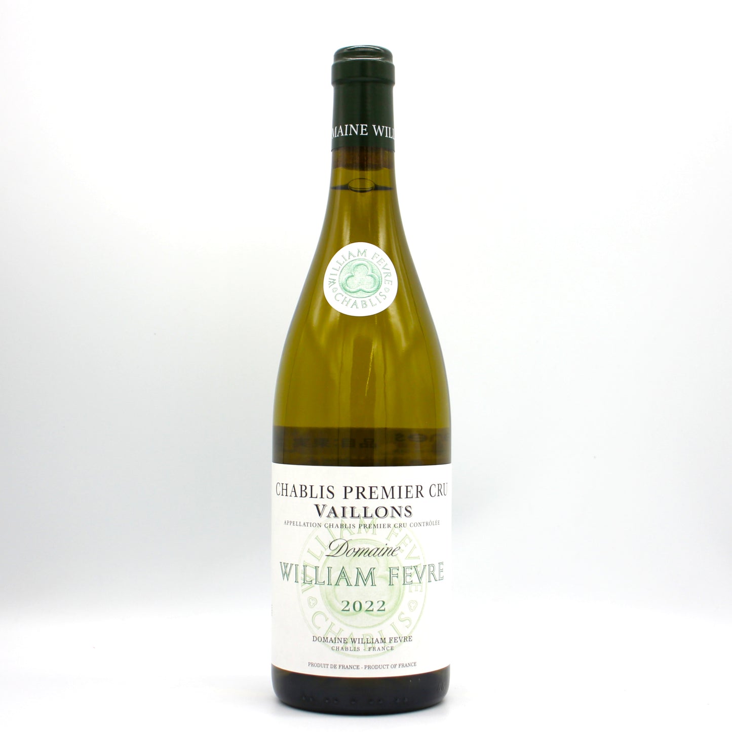 William Fevre ウィリアム・フェーヴル シャブリ プルミエ クリュ ヴァイヨン 2022 白ワイン 12.5% 750ml 箱無し （William Fevre  CHABLIS PREMIER CRU VAILLONS 2022）