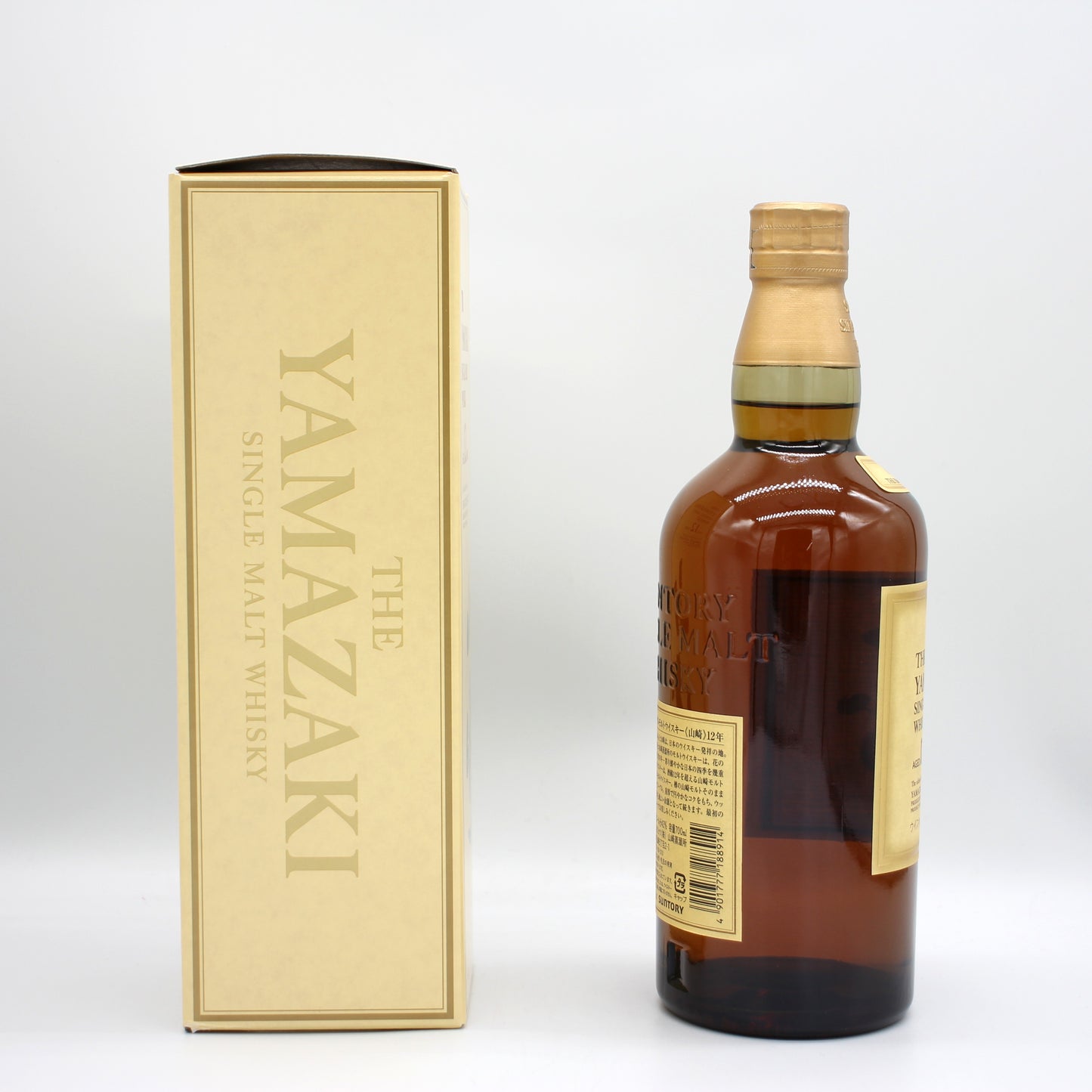サントリー ピュアモルト ウイスキー 山崎12年 旧ボトル 金花 43% 700ml 箱付き（1）