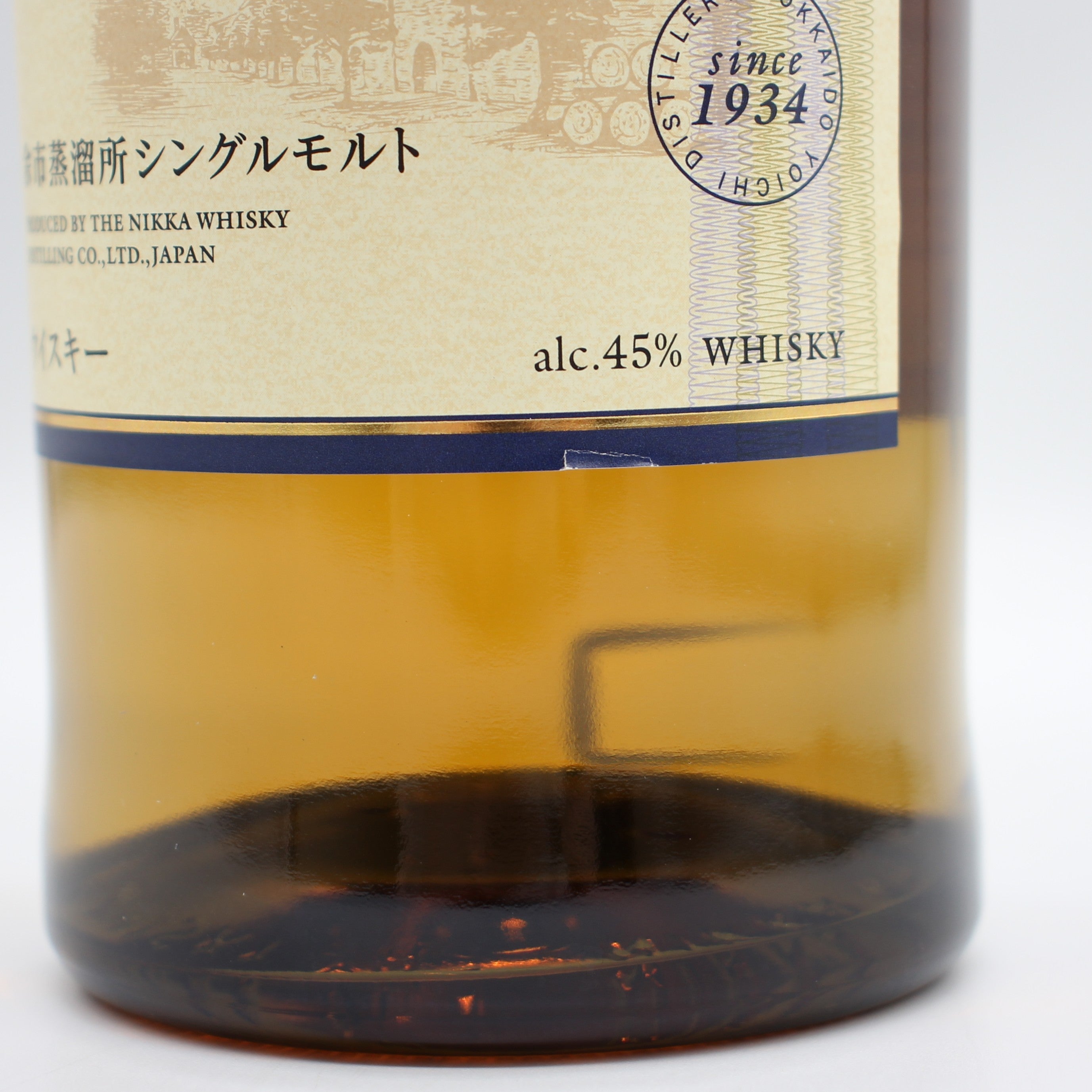 ニッカ ウイスキー シングルモルト 余市 45% 700ml 箱付き ※難有