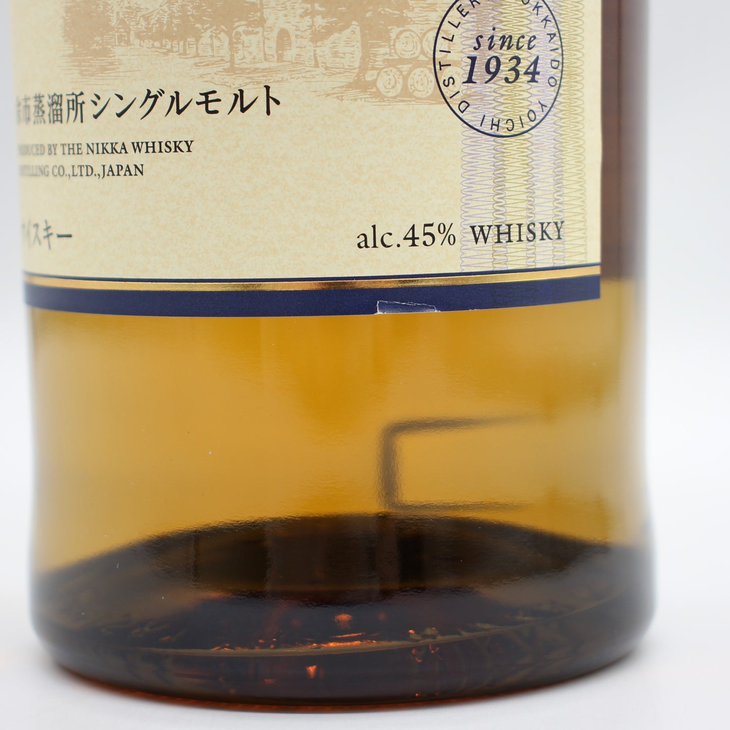 ニッカ ウイスキー シングルモルト 余市 45% 700ml 箱付き ※難有