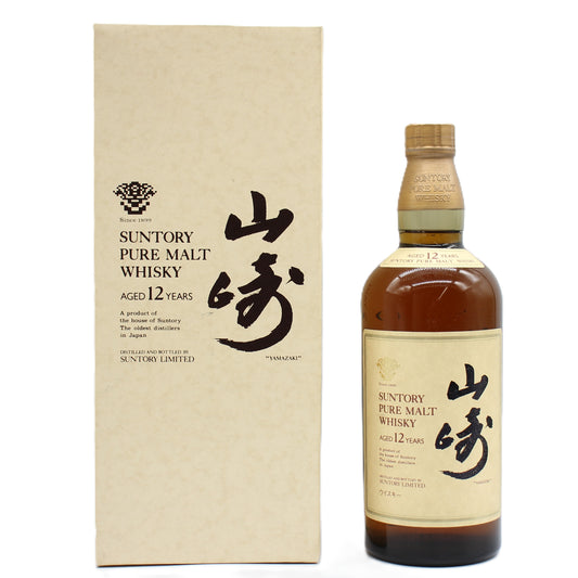 サントリー ピュアモルト ウイスキー 山崎12年 旧ボトル 金花 43% 750ml 箱付き（4）