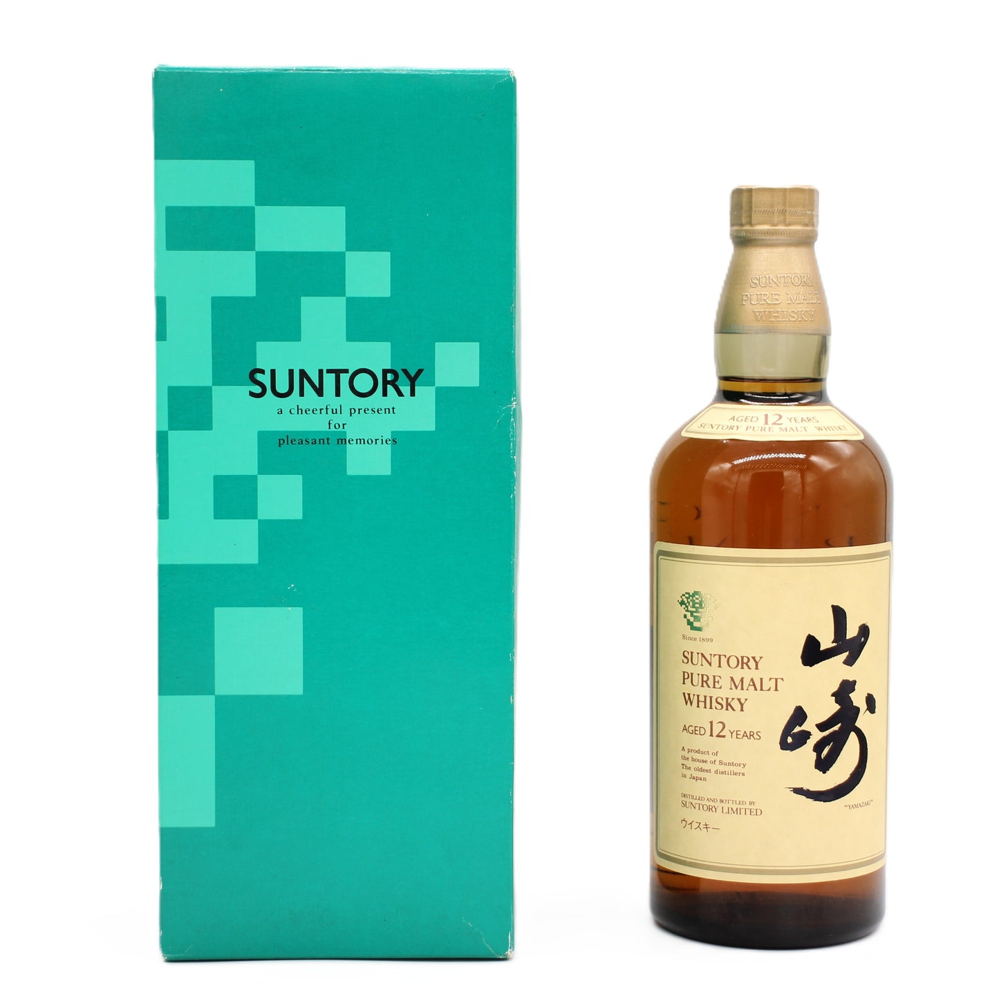 サントリー ピュアモルト ウイスキー 山崎12年 旧ボトル 金花 43% 750ml 箱付き （1）